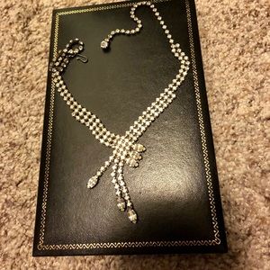 Fancy CZ Necklace & Matching Earrings Set